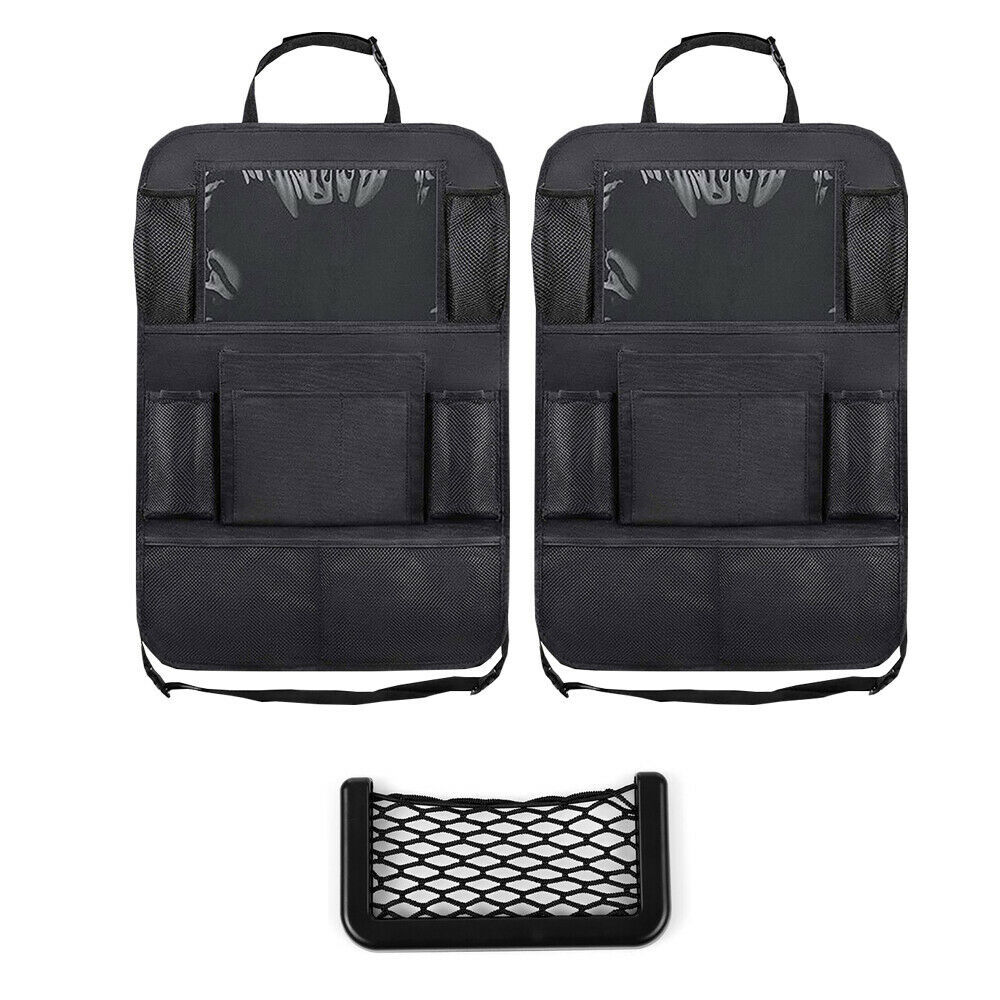Organisator til bagsædet i bilen med tabletholder - komplet opbevaring og underholdning om bord