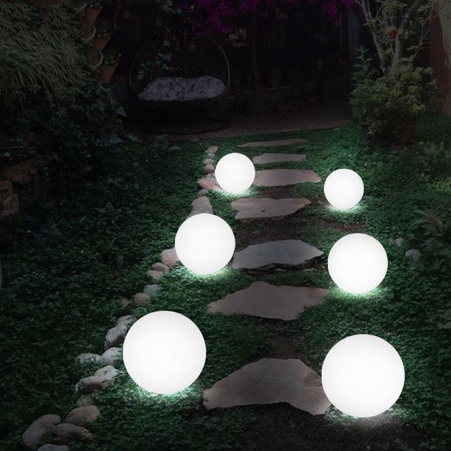 Sfera di illuminazione da giardino