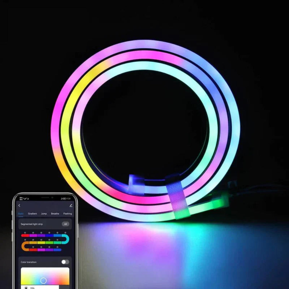 Fleksibel LED Neon – Enkel kontroll via mobilapp