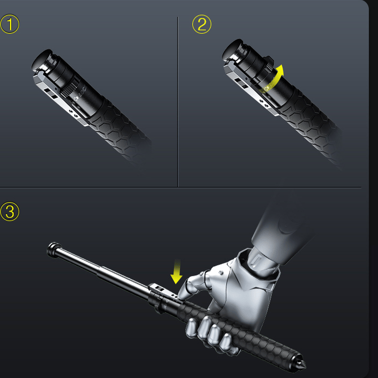 折りたたみ式トレッキングポール – 照明と安定性