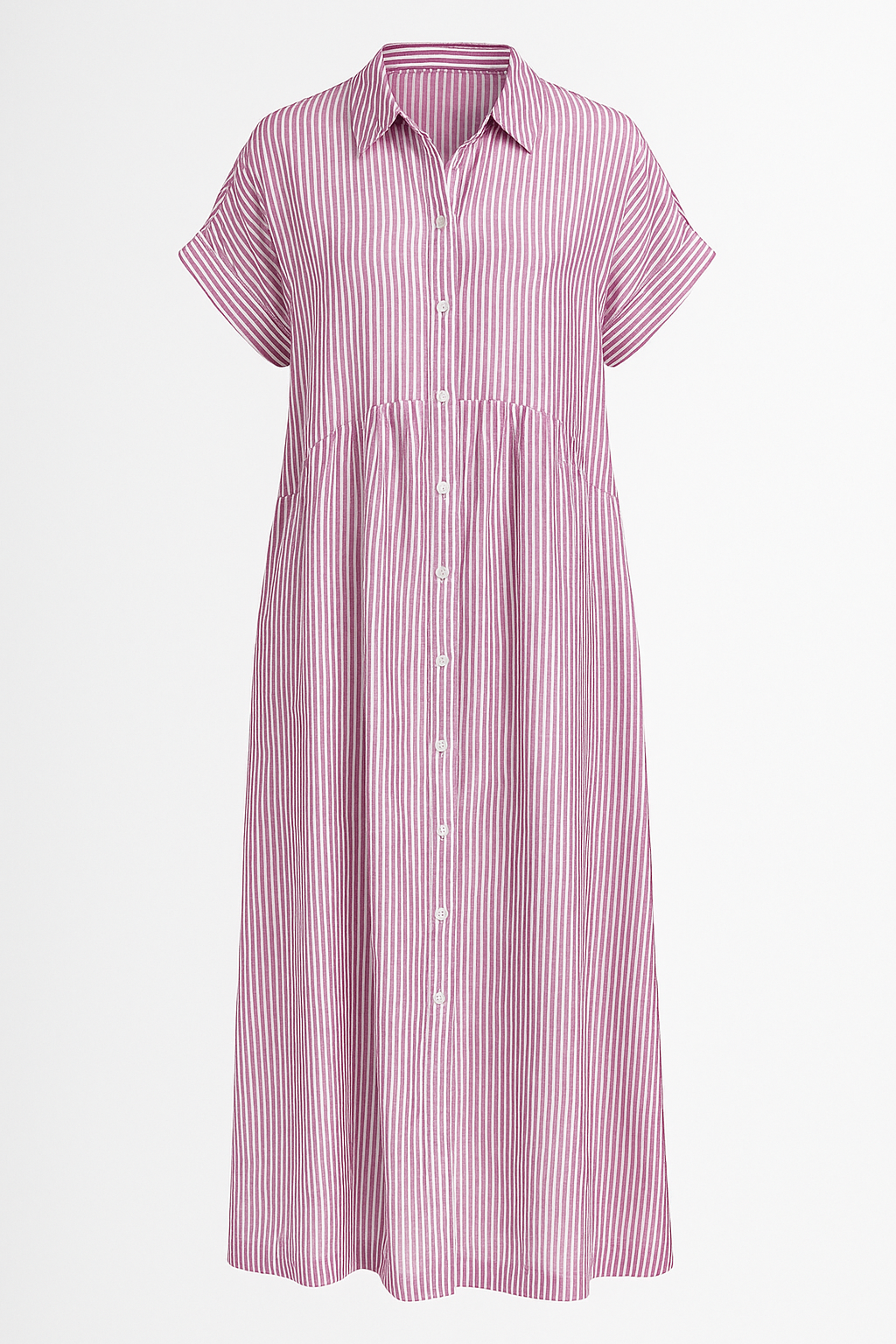 ポケット付きミディドレス - エレガントで快適、実用的なポケット付き