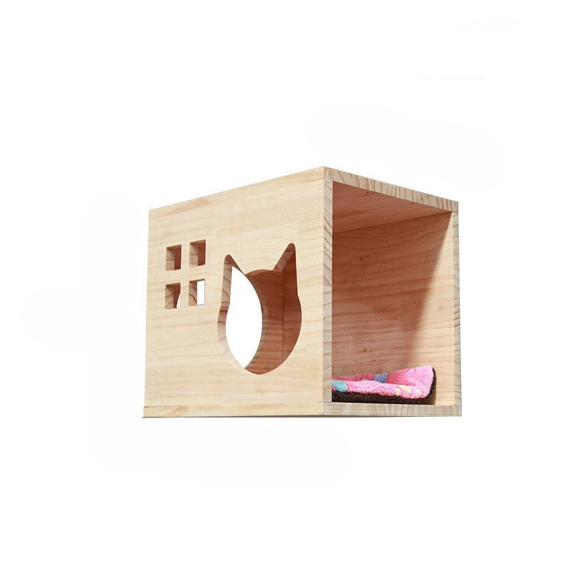 Wand-Kletterrahmen für Katzen mit hängender Plattform und Leiter