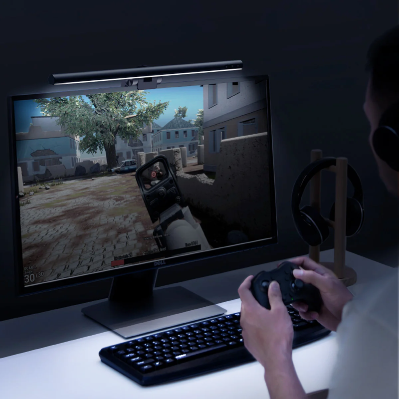 LED stolná lampa - Bezdrôtové osvetlenie pre obrazovku