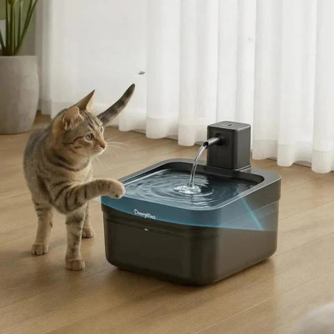 Fântână de apă pentru pisici fără fir – Libertate și hidratare continuă