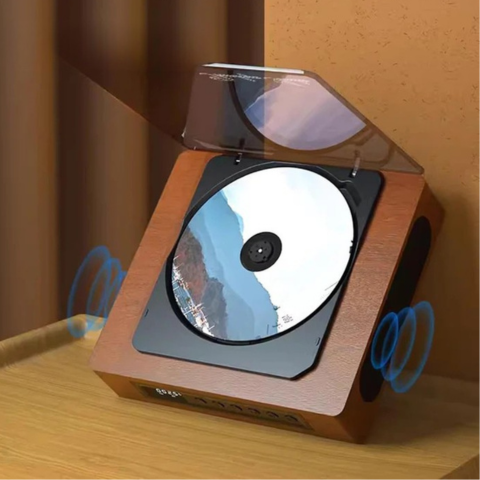 Bluetooth Retro CD Player cu port Type-C - Conectivitate și calitate audio superioare