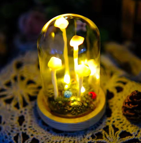 Kúzelná huba lampa – Dekoratívna mágia a nadčasová elegancia