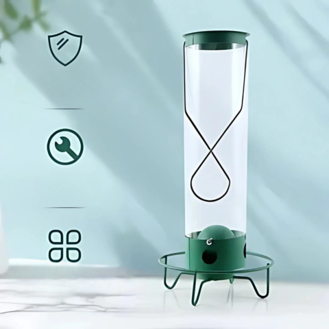 Riippuva lintujen ruokintalaite – oravansuoja ja helppo täyttää