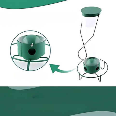 Riippuva lintujen ruokintalaite – oravansuoja ja helppo täyttää