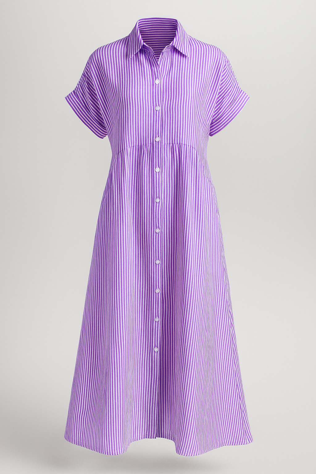 ポケット付きミディドレス - エレガントで快適、実用的なポケット付き