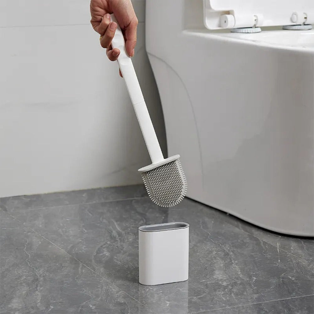 Escova de WC em Silicone Flexível – Design Durável e Antibacteriano