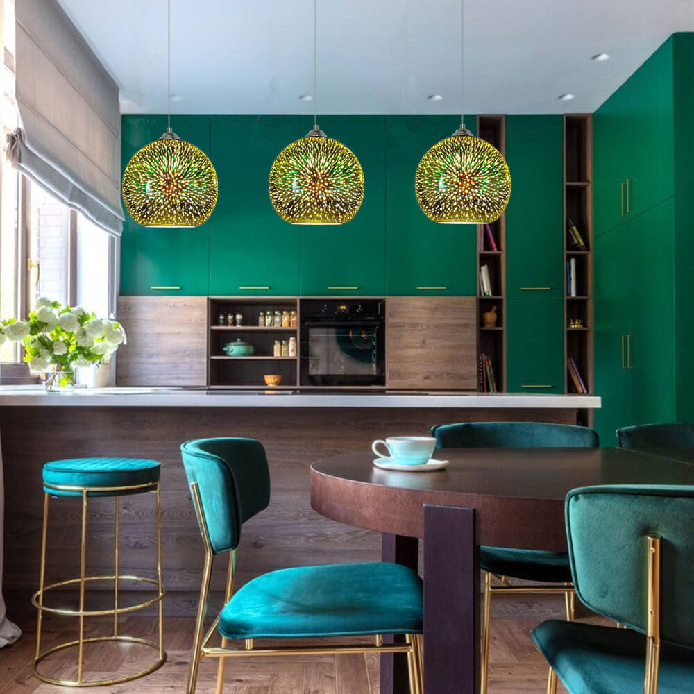 Moderní závěs s efektem ohňostroje – vizuální lesk a trendový design