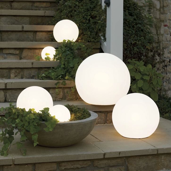 Sfera di illuminazione da giardino