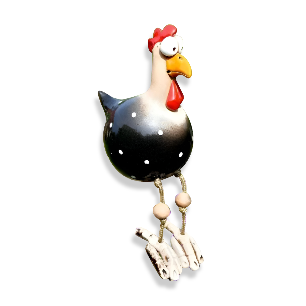 Big-Eyed Rooster Statue - Original Decoration & Fun Details