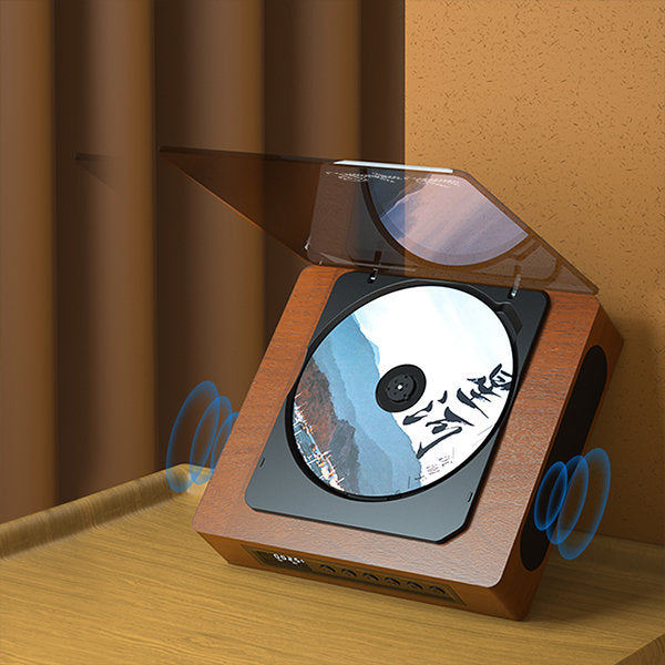 Bluetooth Retro CD Player cu port Type-C - Conectivitate și calitate audio superioare