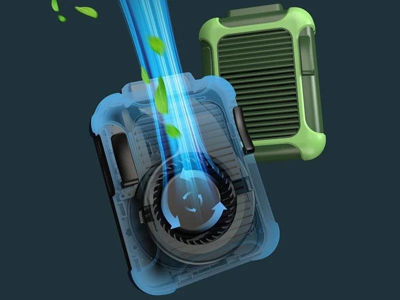 Kannettava tuuletin ladattavalla akulla