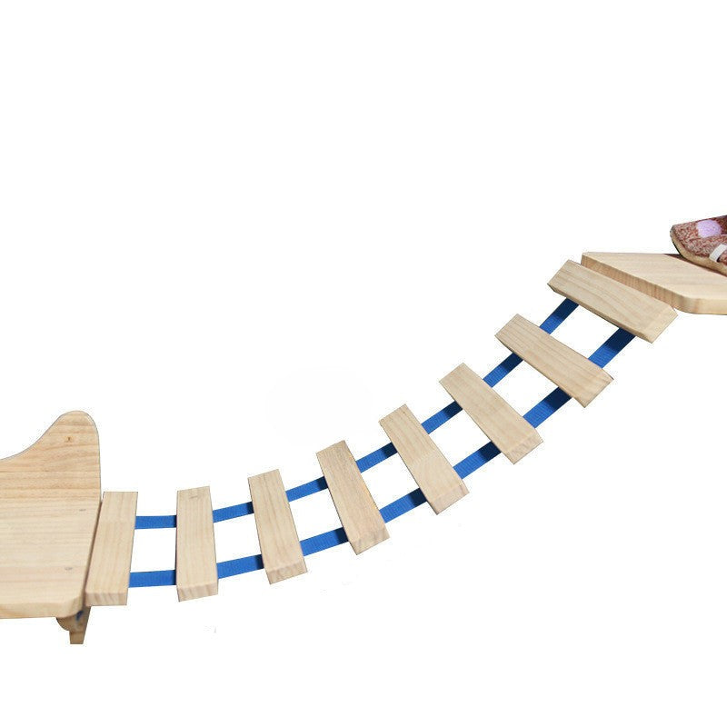 Wand-Kletterrahmen für Katzen mit hängender Plattform und Leiter 