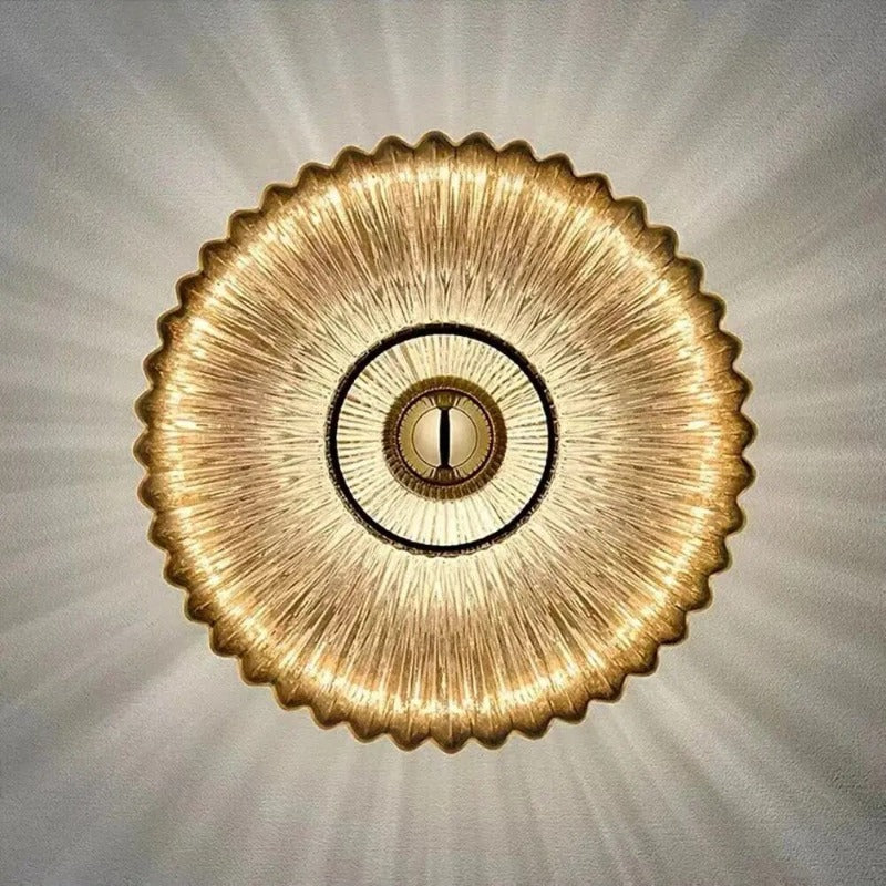 Applique da Parete in Vetro Ondulato – Eleganza e Luce Soffusa 