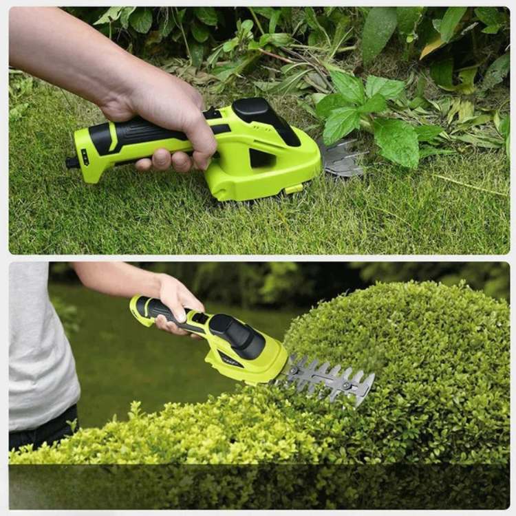 Portable 2-in-1 Hedge Trimmer – Lightweight, Convenient, and Cordless 