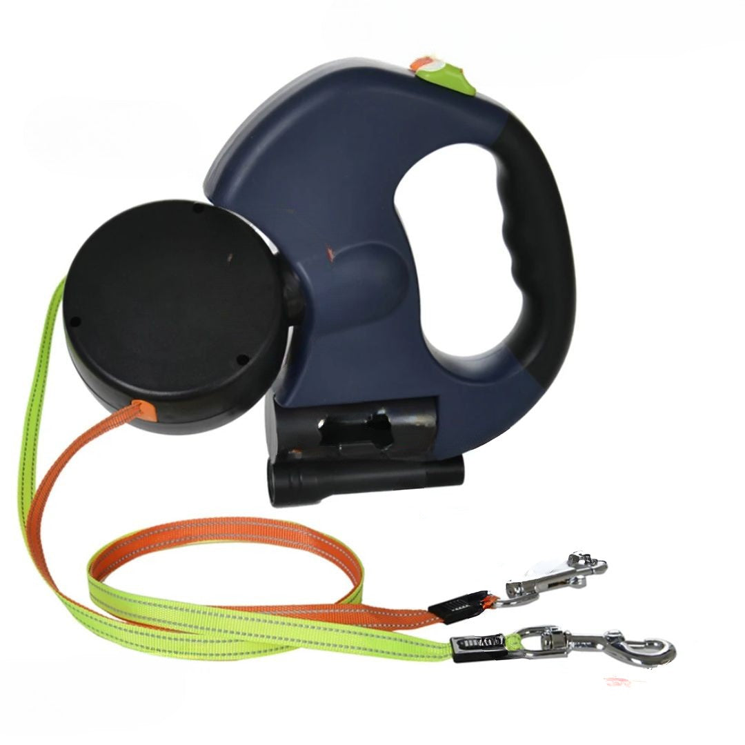 Låt Dubbel Återvinningsbar För Hundar – Med LED-lampa Och Påse Dispenser 