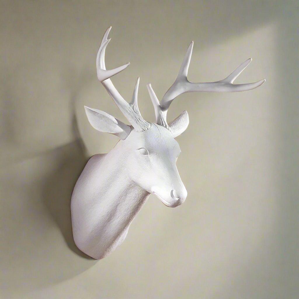 Scultura Murale Cervo Opaco – Stile Contemporaneo 