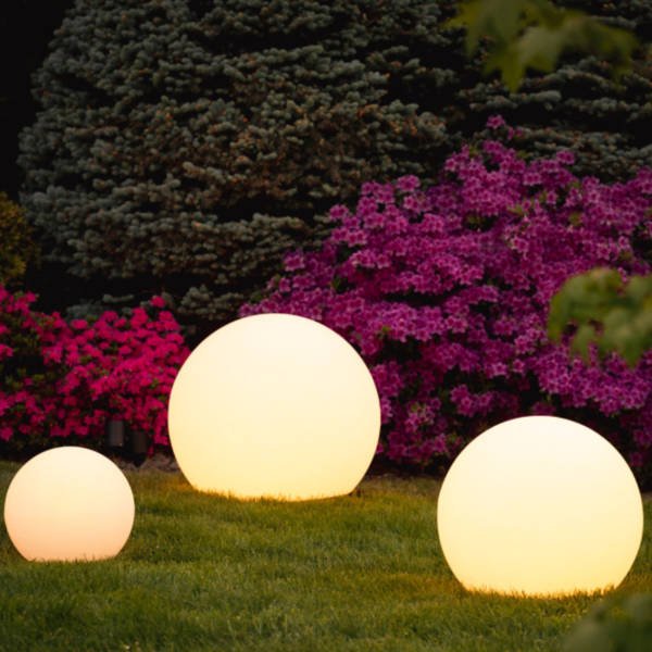 Sfera di illuminazione da giardino