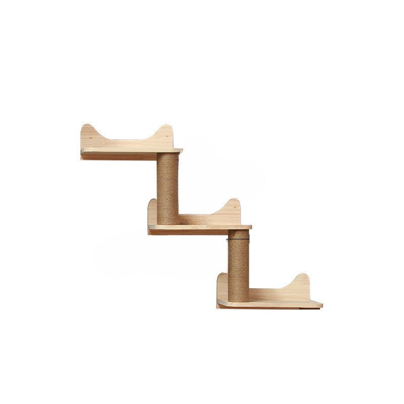 Wand-Kletterrahmen für Katzen mit hängender Plattform und Leiter 