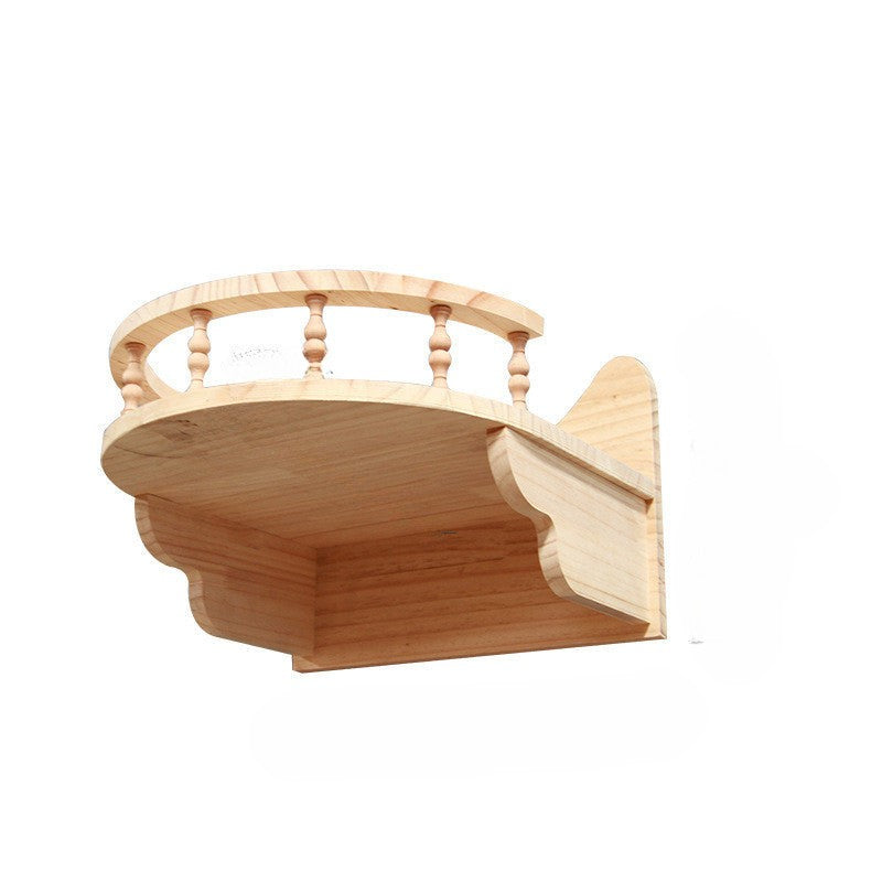 Wand-Kletterrahmen für Katzen mit hängender Plattform und Leiter 