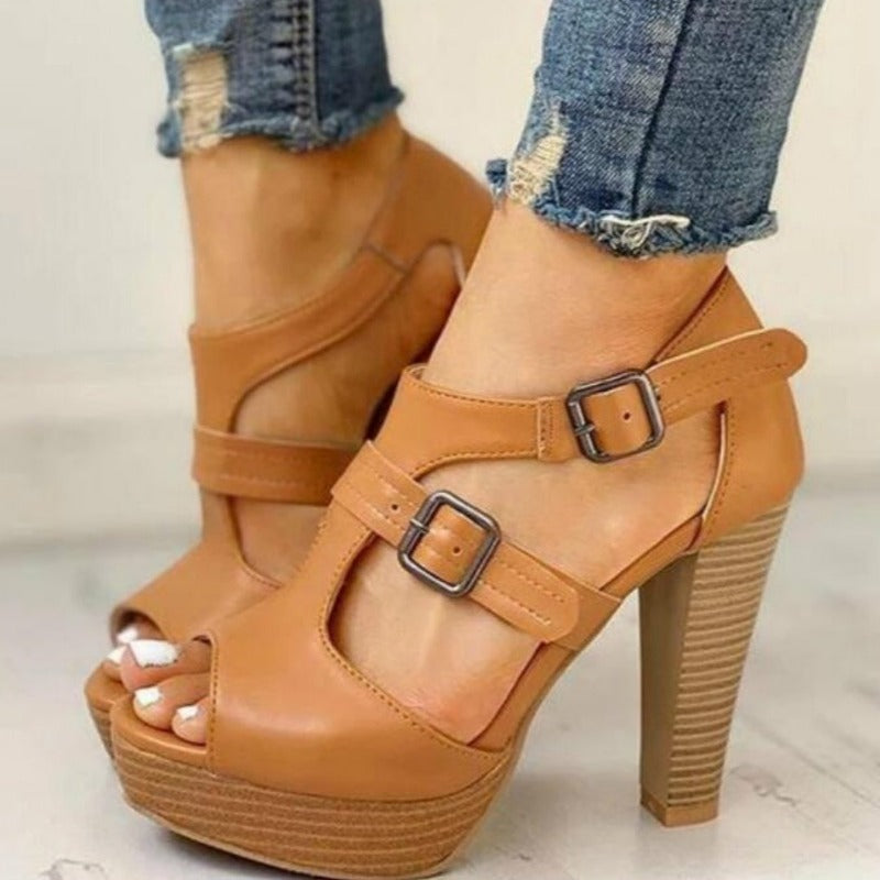 Marilou | Chic sandále na platforme s dvojitými prackami 