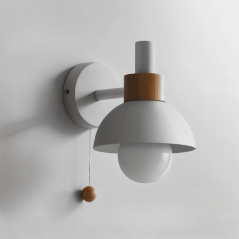 Pastel Wall Light With Pull Switch - Soft Lighting & Modern Style