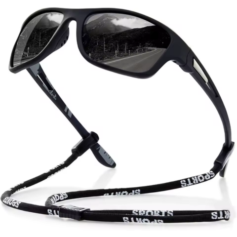 Polarisované športové okuliare – nastaviteľný popruh a UV ochrana 