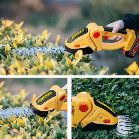 Trädgårdsverktyg 2-i-1 Trådlös — Häcksax och Praktisk Sax 