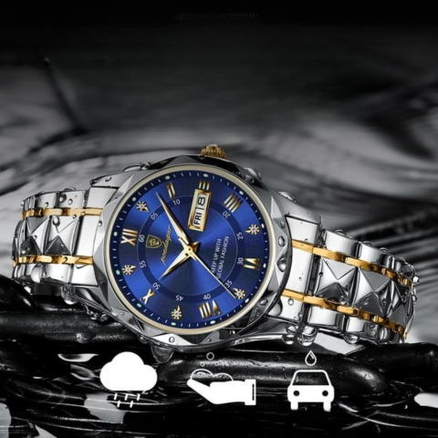 Gildas | Relógio de luxo impermeável para homem - Função iluminada e estilo intemporal