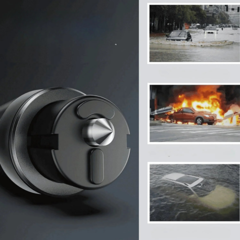 Kompaktowe samochodowe narzędzie bezpieczeństwa - praktyczna konstrukcja i natychmiastowe użycie