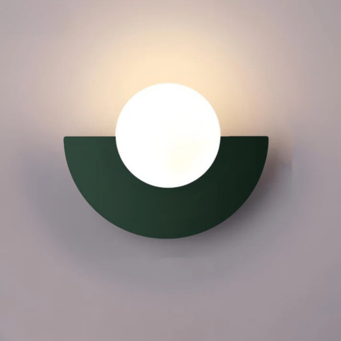 Modern Vägglampa – Halvcirkel Form och Mjuk Belysning 