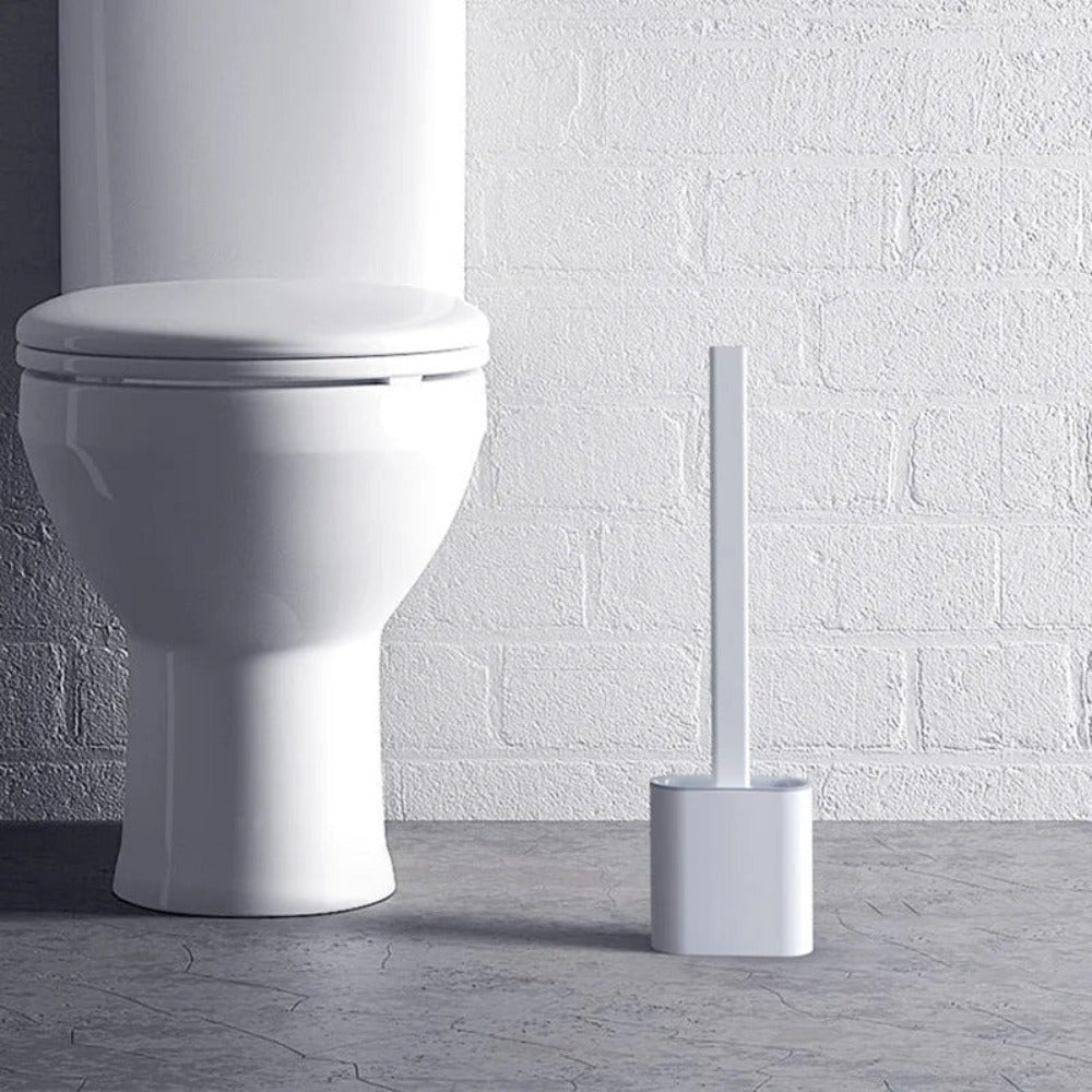 Escova de WC em Silicone Flexível – Design Durável e Antibacteriano 