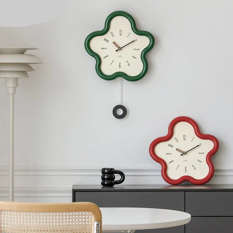 Orologio da Parete Pendolo Fiore 3D – Eleganza Decorativa e Stile Moderno 