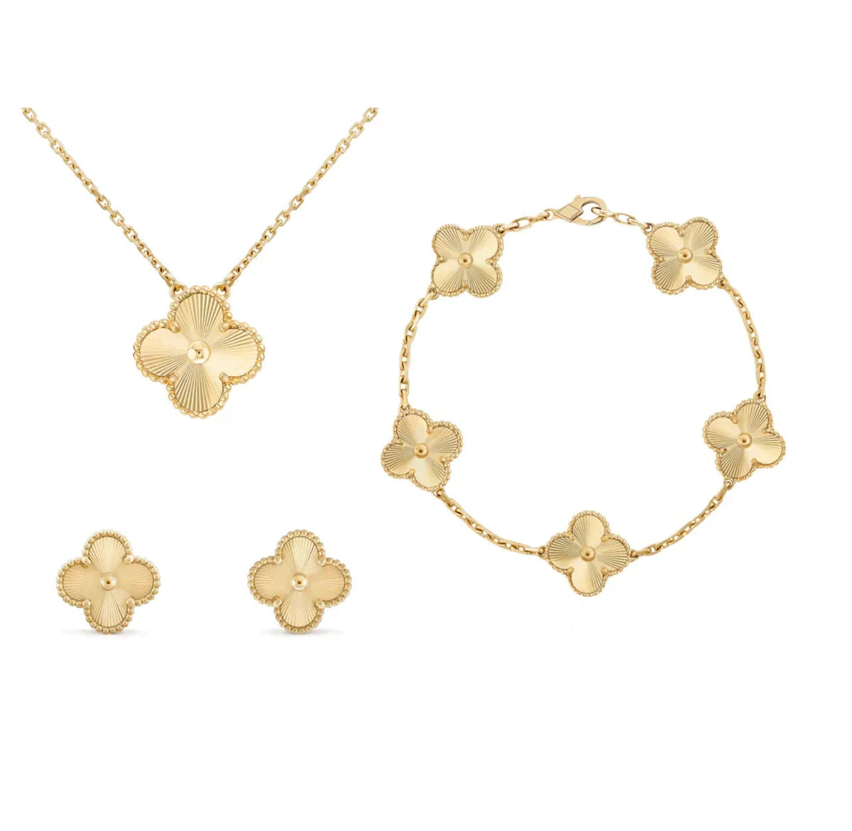 Jewelry Set – Golden Elegance in Stainless Steel 