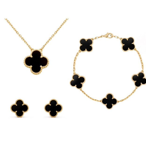 Jewelry Set – Golden Elegance in Stainless Steel 