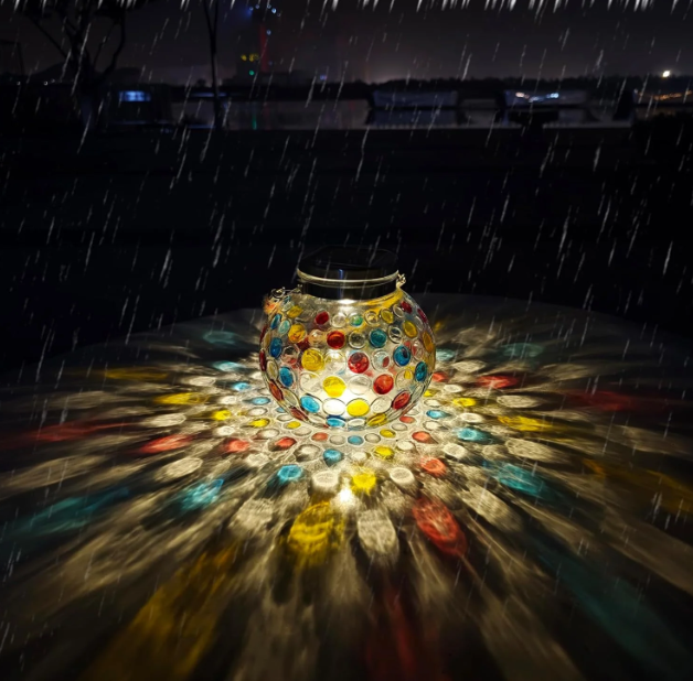 Outdoor Solar Lantern — Elegance in Glass 