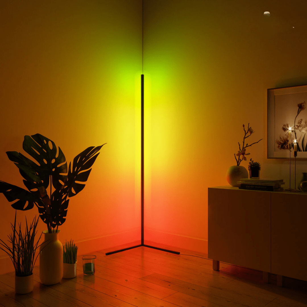 Lampe D’Ambiance D’Angle — Éclat Multicolore & Atmosphère Moderne