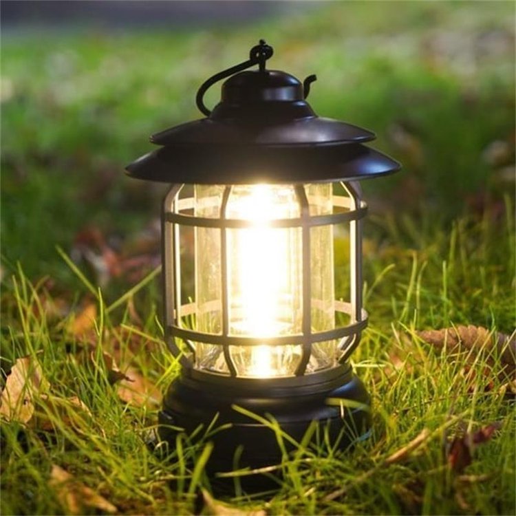 Retro LED Campinglamp - Vintage Stijl en Praktisch