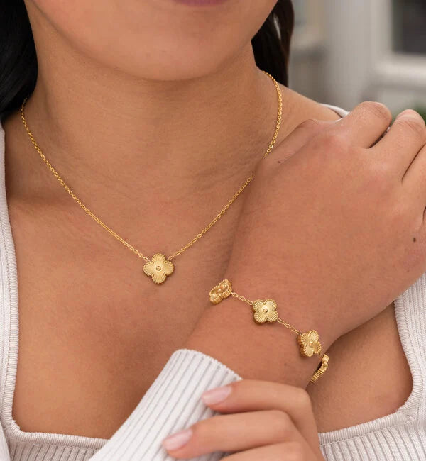 Jewelry Set – Golden Elegance in Stainless Steel 