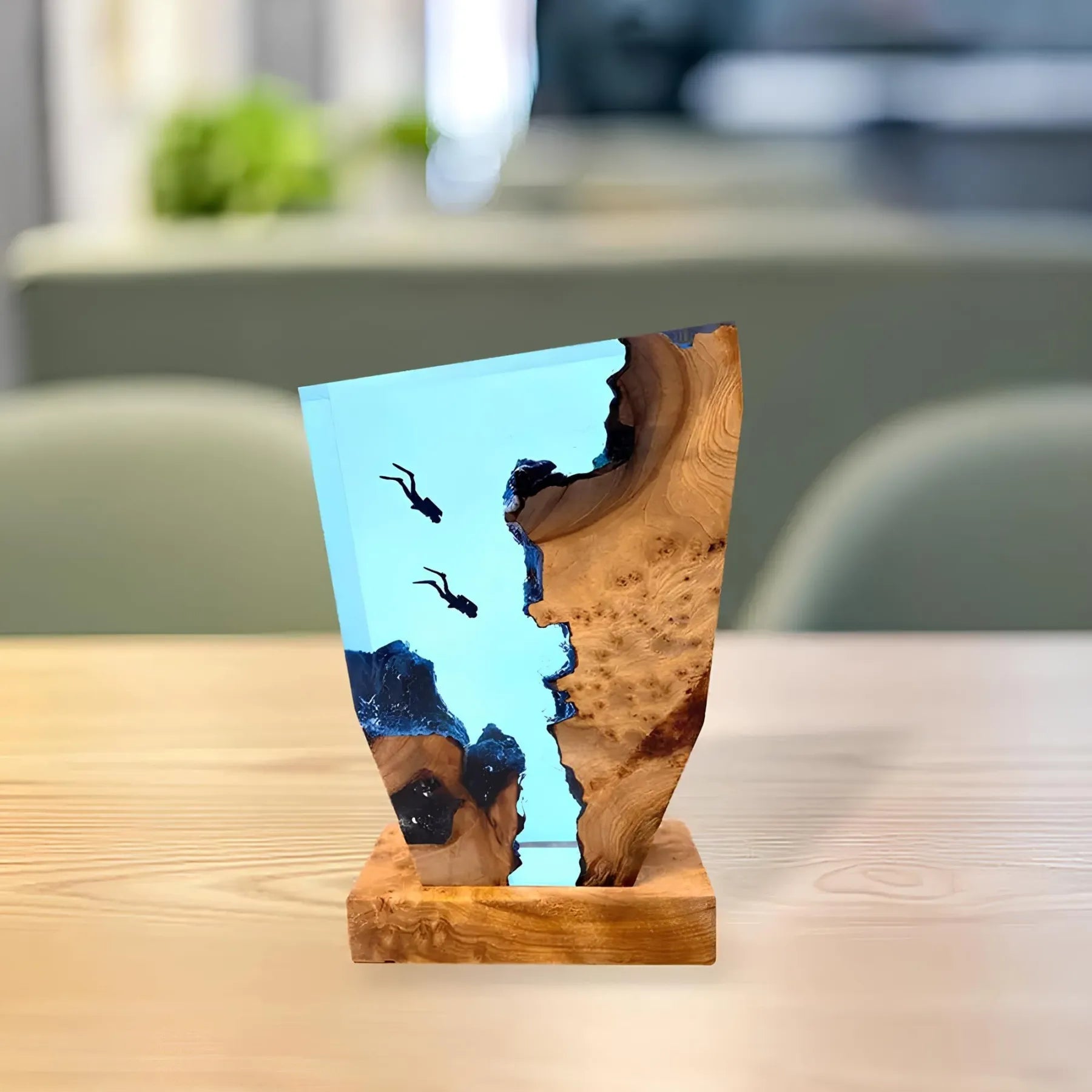 Oceánická stolná lampa – Utišujúca svetelná dekorácia 