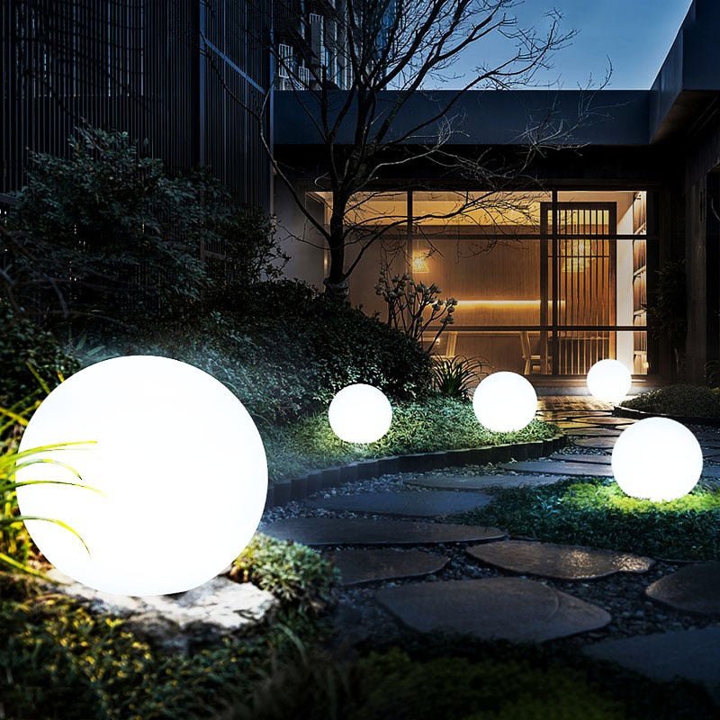Sfera di illuminazione da giardino